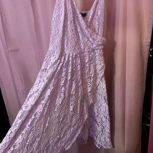 White, lace dress.